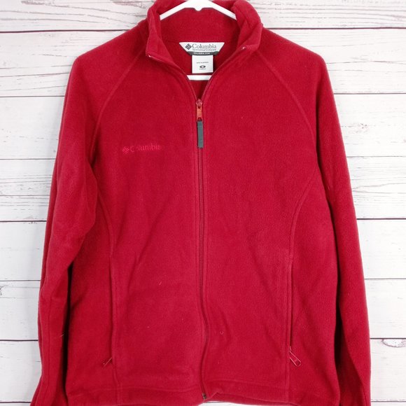 Columbia Jackets & Blazers - Columbia Red Full Zip Jacket Sweatshirt Women's Red Size Medium Long Sleeve